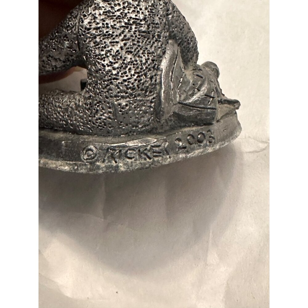 Michael Ricker Pewter Boy With Blocks Figurine 2003 Collectible Sculpture - Picture 4 of 5